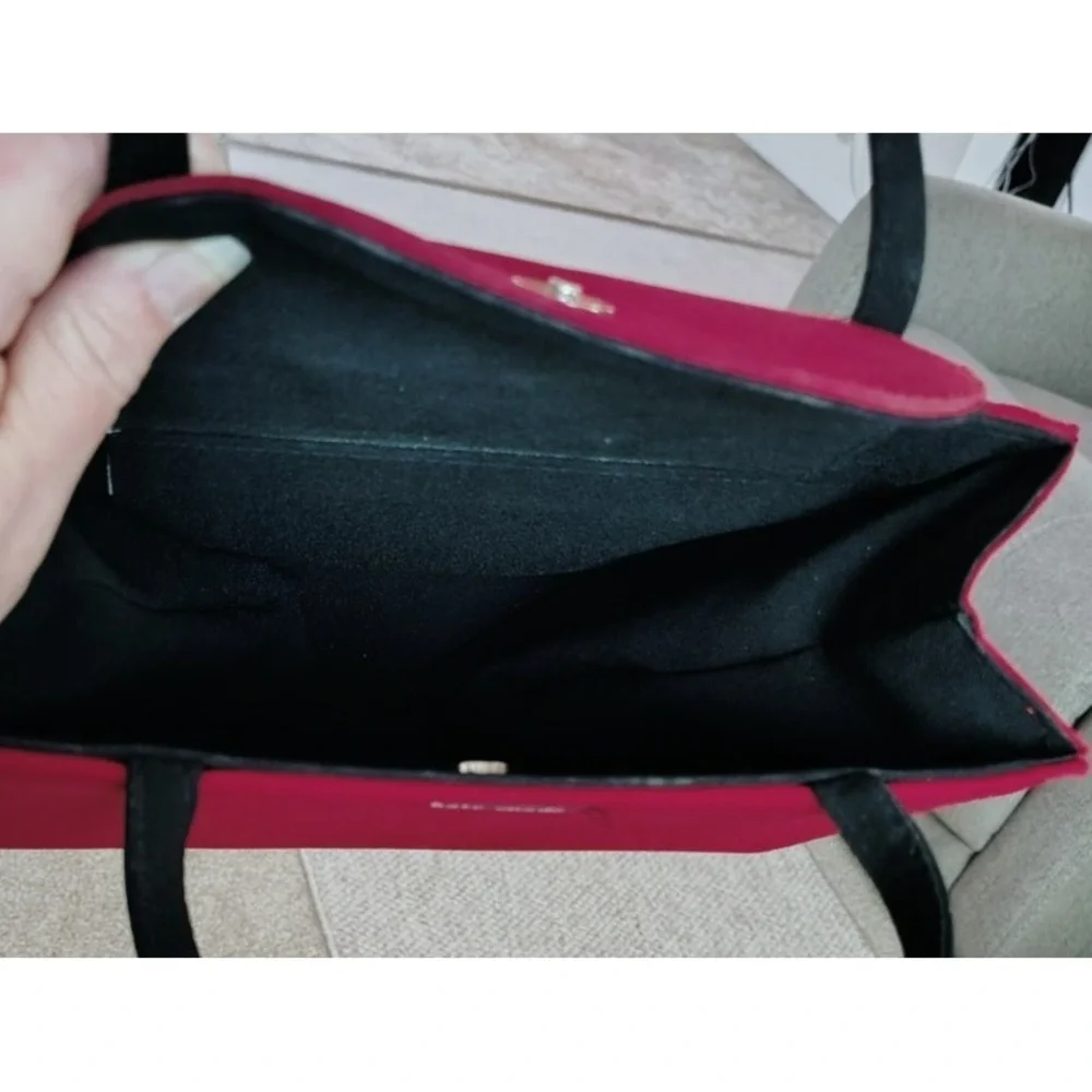 Kate‎ Spade Vintage Iconic 90s Original Nylon Box Purse Shoulder Bag Tote Red